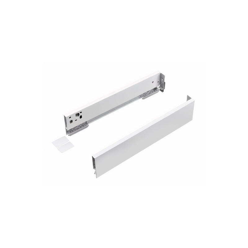 Lateral de gaveta STRONG StrongMax slim/fina, esquerda + direita, branco, E.16, A.89 x C.650 mm (juntar corrediça)
