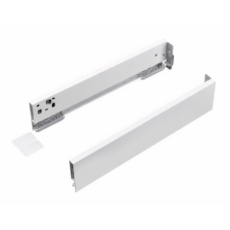 Lateral de gaveta STRONG StrongMax slim/fina, esquerda + direita, branco, E.16, A.89 x C.650 mm (juntar corrediça)
