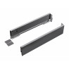 Lateral de gaveta STRONG StrongMax slim/fina, esquerda + direita, antracite, E.16, A.89 x C.400 mm (juntar corrediça)