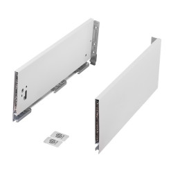 Lateral de gaveta STRONG StrongMax slim/fina, esquerda + direita, branco, E.16, A.185 x C.550 mm (juntar corrediça)