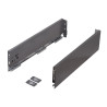 Lateral de gaveta STRONG StrongMax slim/fina, esquerda + direita, antracite, E.16, A.121 x C.500 mm (juntar corrediça)
