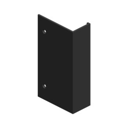 Puxador atual perfil, JNF IN.22.500.500, alumínio preto, furos distância 150, E.3/6 x L.80 x A.40 x C.500 mm