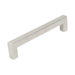 Puxador atual, asa barra rectangular F83 O34, inox satinado, 2 furos distância 160, E.12 x C.170 x A.30 mm