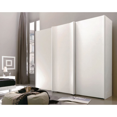 Kit p/sistema sobreposição deslizante 3 portas de roupeiro STRONG Planio, c/amortecedores, 80 kg, E.16-46 mm (ver acessórios)