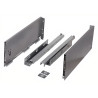 Kit gaveta c/amortecedor STRONG StrongMax slim/fina, silenciosa, extração total, 40 kg, antracite, E.16, A.249 x C.550 mm