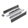 Kit gaveta c/amortecedor STRONG StrongMax slim/fina, silenciosa, extração total, 40 kg, antracite, E.16, A.89 x C.650 mm