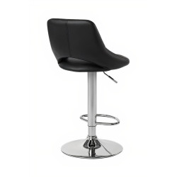 Banco bar regulável c/apoio para pés 836WY-521, PU branco, 48 x 51 x A.84-99 mm