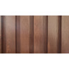 Perfil ripado p/exterior RP11.FOS, plástico alveolar todo revestido PVC nogueira, 2800 x 143 x 24 mm (caixa c/2 m2)