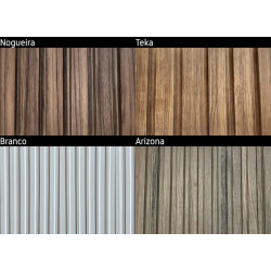 Perfil ripado p/interior LB-3771, MDF todo revestido PVC Nogueira, 2800 x 111 x 18 mm (caixa c/1,243 m2)