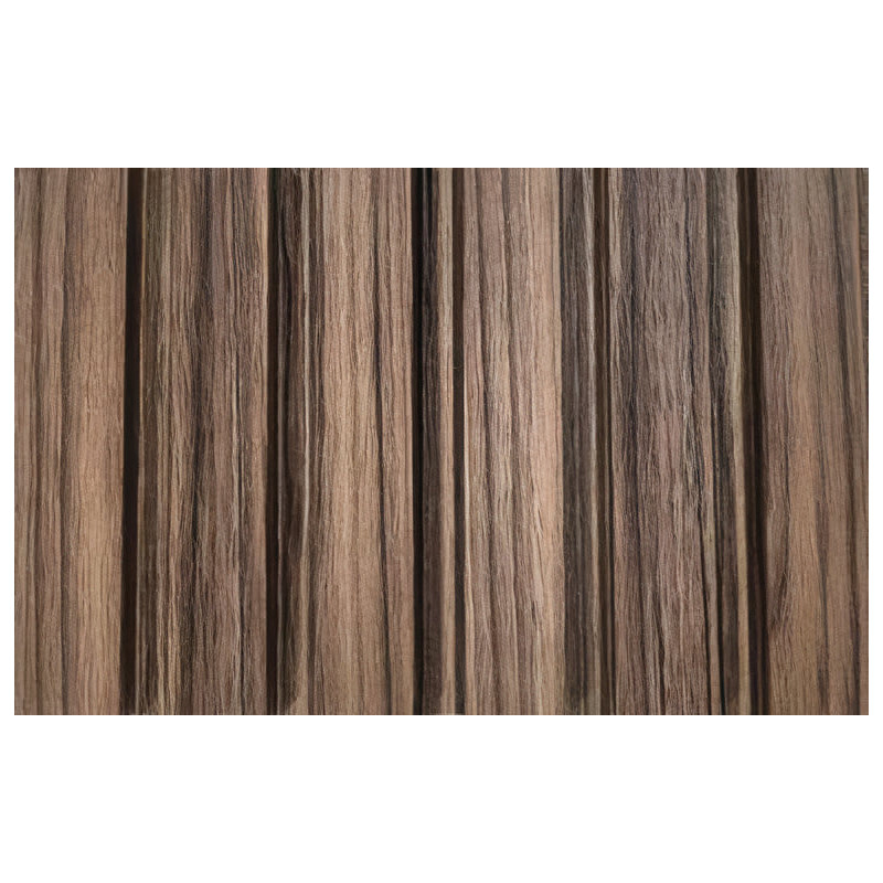 Perfil ripado p/interior LB-3771, MDF todo revestido PVC Nogueira, 2800 x 111 x 18 mm (caixa c/1,243 m2)