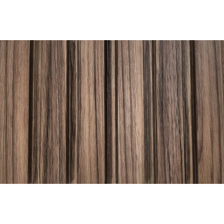 Perfil ripado p/interior LB-3771, MDF todo revestido PVC Nogueira, 2800 x 111 x 18 mm (caixa c/1,243 m2)