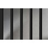 Perfil ripado p/interior RP08 acústico, PVC exp. mac. preto rev. c/tiras alumínio, 2800 x 200 x 12 mm (caixa c/3,92 m2)