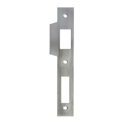 Fechadura de embutir JNF IN.20.936.LS, testa cantos rectos latão satinado, c/chave normal, dist. testa á broca 60, quadra 8 mm