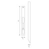Fecho unha FU150E, inox, C.150 x L.17 x E.13 mm
