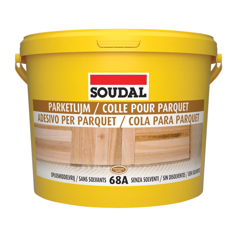 Cola para Parquet SOUDAL 68A, 100065, base aquosa, castanha, 15 kg