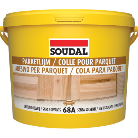 Cola para Parquet SOUDAL 68A, 100065, base aquosa, castanha, 15 kg