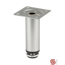 Pé para mobiliário/móveis com afinação STRONG StrongLegs FS014, metal cromado mate, base 59 x 59, corpo Ø.30, A.150/163 mm