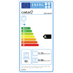 Forno multifunção de encastre CATA CMD 9208 BK, 10 funções, preto, CE.A, 50ºC-250ºC, 93 lt, 90 cm