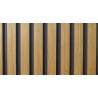 Perfil ripado p/interior RP11, plástico alveolar revestido c/tiras PVC carvalho, 2800 x 143 x 24 mm (caixa c/2 m2)