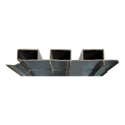 Perfil ripado p/interior RP11, plástico alveolar revestido c/tiras PVC carvalho, 2800 x 143 x 24 mm (caixa c/2 m2)