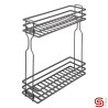 Cesto duplo fixação lateral STRONG StrongWire, 2 cestos, cinza escuro, L.138 x P.475 x A.470, MOD.200 mm (juntar corrediça)