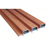 Perfil ripado p/interior RP11.F, plástico alveolar todo revestido PVC calacatra, 2800 x 143 x 24 mm (caixa c/2 m2)