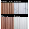Perfil ripado p/interior RP11.F, plástico alveolar todo revestido PVC calacatra, 2800 x 143 x 24 mm (caixa c/2 m2)