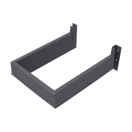 Salva sifão quadrado/rectangular, plástico antracite, abertura 150, L.181 x P.253 x A.83 mm