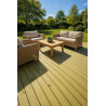 Deck madeira casquinha vermelha tratada, C.2400 x L.120 x E.21 mm (0,288 m2)