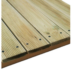 Deck madeira casquinha vermelha tratada, C.2400 x L.120 x E.21 mm (0,288 m2)