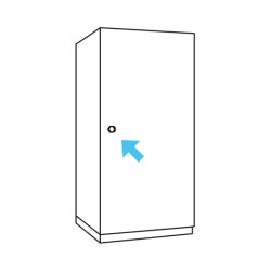 Fechadura p/armário 3 pontos c/varetas STRONG K-StrongLocks 392483, cromado, varetas C.1200 mm