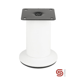 Pé para mobiliário/móveis com afinação STRONG StrongLegs FS001, metal bran. br., base 66 x 66, corpo Ø.50, pé Ø.80, A.80/87 mm