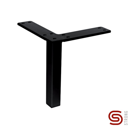 Pé para mobiliário/móveis sem afinação STRONG StrongLegs FS013, metal preto mate, A.126 mm
