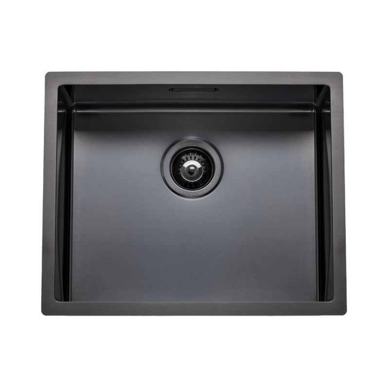 Lava louça RODI BOX LUX 50 Grey/Cinza, uma pia sem escorredor, inox PVD, aplicação superior ou á face, 540 x 440, MOD.600 mm