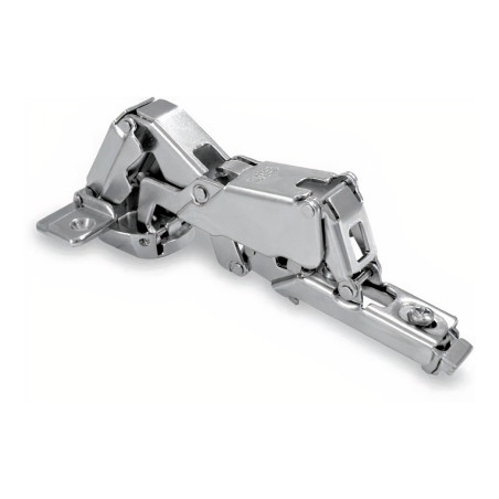 Dobradiça reta com clic e amortecedor DANCO F21401P44, braço em aço niquelado, copo Ø.35 furação 48 mm, abertura 165º