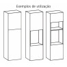 Kit/módulo coluna Alvic, melamina branca, aglomerado estrutura 16 costa 8, A.2200 x P.580 x L.450 mm