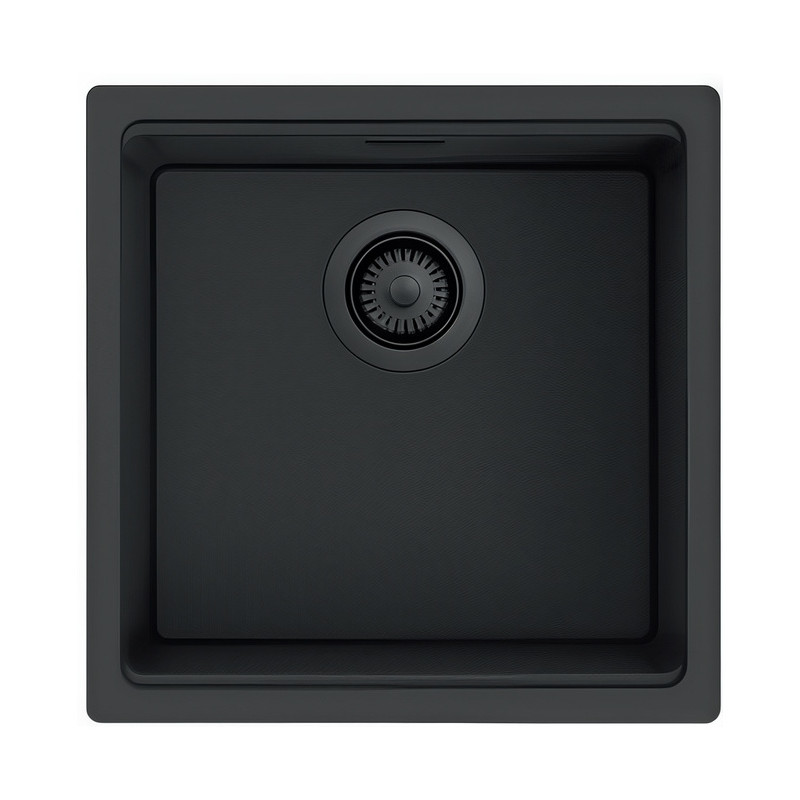 Lava louça RODI COMPOSITE AMBAR 40 MIDNIGHT, uma pia sem escorredor, compósito, apl. sup. ou inf., 450 x 452, MOD.500 mm