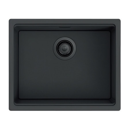 Lava louça RODI COMPOSITE AMBAR 50 MIDNIGHT, uma pia sem escorredor, compósito, apl. sup. ou inf., 550 x 452, MOD.600 mm