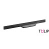 Puxador atual, barra rectangular TULIP Tende 544/696, alumínio preto mate, 4 furos distância 480/544, P.27 x A.14 x C.696 mm
