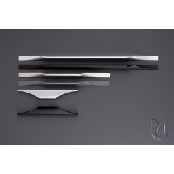 Puxador atual, barra rectangular TULIP Tende 544/696, alumínio preto mate, 4 furos distância 480/544, P.27 x A.14 x C.696 mm