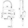 Misturadora/torneira CATA CPB, monocomando de bica giratória, latão cromado, base/corpo Ø.50/42,5/28, P.220 x A.530/167,75 mm