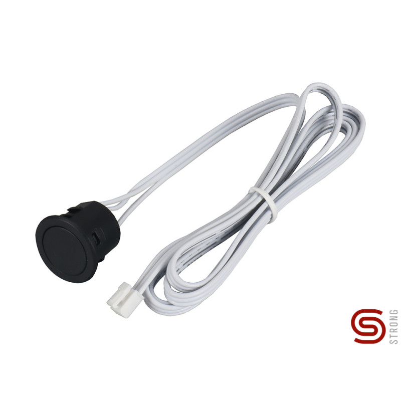 Botão LED interruptor dimmer tátil STRONG StrongLumio 484230, 12/24V DC, 3PIN, preto, Ø.18 mm