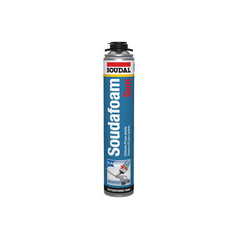 Espuma de poliuretano SOUDAL SOUDAFOAM GUN (pistola), 115348, 750 ml
