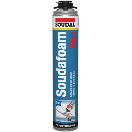 Espuma de poliuretano SOUDAL SOUDAFOAM GUN (pistola), 115348, 750 ml