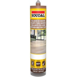 Selante acrílico para madeira SOUDAL, 125625, cor permanente e sem solvente, nogueira, 300 ml