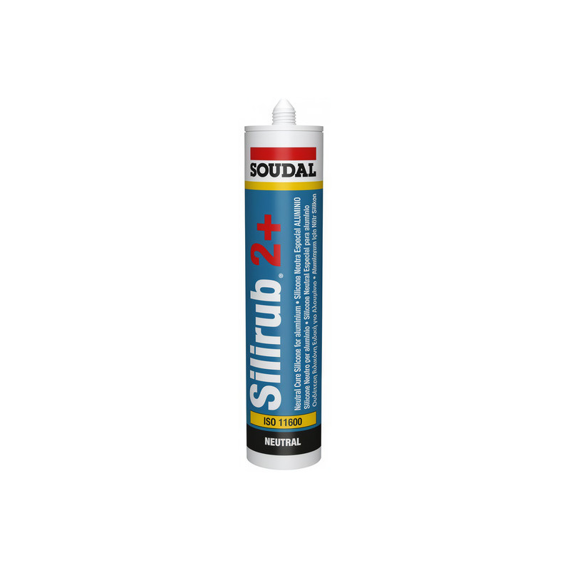 Selante de silicone SOUDAL Silirub 2+, 114281, neutro oxima, branco, 300 ml
