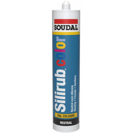 Selante de silicone SOUDAL Silirub Color, 114104, neutro, verde musgo brilho RAL 6005, 300 ml