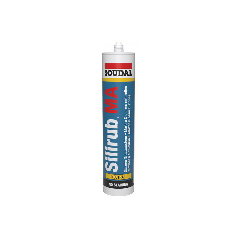Selante de silicone SOUDAL Silirub MA, 107725, neutro, pedra natural, 300 ml