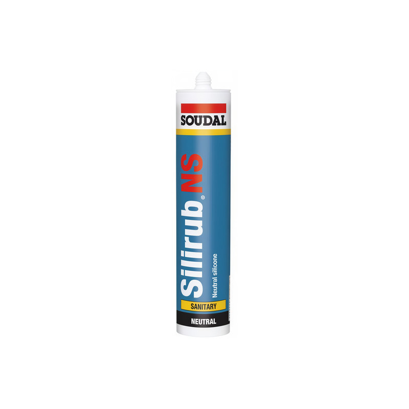 Selante de silicone SOUDAL Silirub NS, 120655, neutro sanitário, transparente, 300 ml