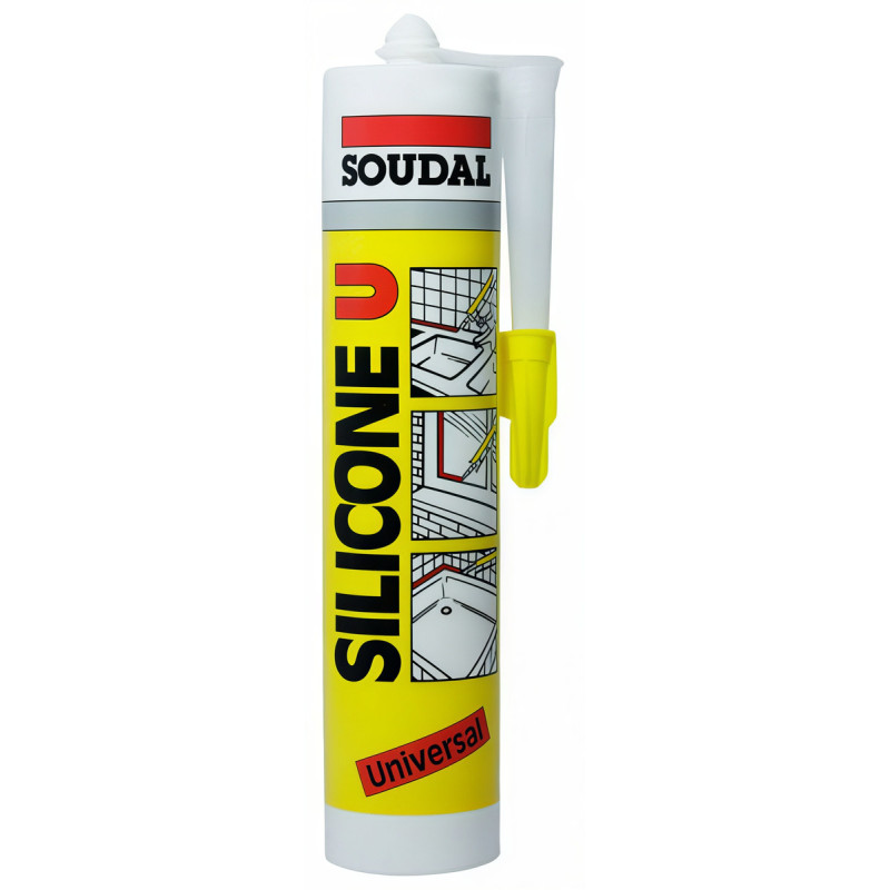 Selante de silicone universal SOUDAL U, 121053, sanitário, branco, 280 ml